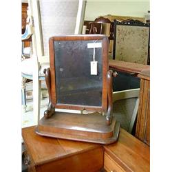 A Victorian mahogany toilet mirror, on plinth base, H 54cms W 48cms...