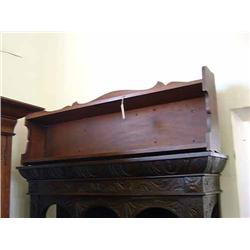 A 19th century mahogany two-shelf wall bracket (modified)...
