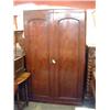 Image 1 : A Victorian mahogany double wardrobe, H 192cms W 120cms...