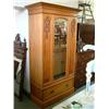 Image 1 : An Edwardian satin walnut wardrobe in the Art Nouveau manner, H 209cms W 121cms...