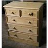 Image 1 : A stripped pine chest of drawers, H 102cms W 92cms...