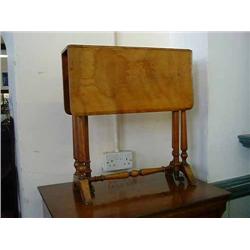 A Victorian satin walnut sutherland table, H 55cms W 60cms...