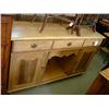 Image 1 : An 18th century style oak low dresser, H 86cms W 153cms...
