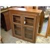 Image 1 : An early 19th century oak bookcase enclosed by glazed doors, H 108cms W 99cms...