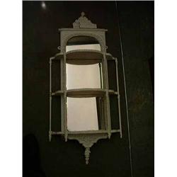 A Victorian painted gesso mirrored wall bracket, H 105cms W 45cms...