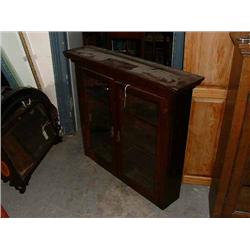 A 19th century mahogany glazed bookcase , H 87cms W 96cms...