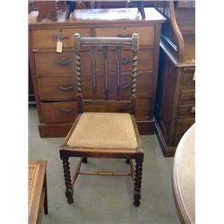 A set of four oak chairs...