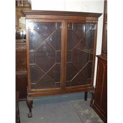A Georgian style mahogany bookcase, H 178cms W 129.5cms...