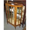 Image 1 : A walnut display cabinet, H 117cms W 76cms...