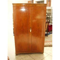 A walnut wardrobe, W 107cms...