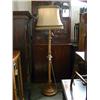 Image 1 : A Victorian style walnut standard lamp, H 180cms...