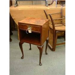 A pair of walnut bedside tables, H 67cms W 36cms...