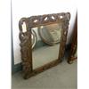 Image 1 : A Continental carved oak rectangular wall mirror, with foliate scrolled decoration H 72cms W 64cm...