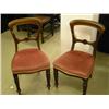 Image 1 : A pair of Victorian mahogany dining chairs and three similar chairs...