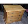 Image 1 : A stripped pine chest of drawers, H 78cms W 98cms...
