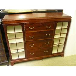 A mahogany side cabinet, H 112.5cms W 139cms...