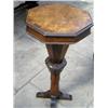 Image 1 : A Victorian walnut octagonal work table (modified), Dia. 47cm...