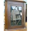 Image 1 : A mahogany hanging corner cupboard and an Edwardian mahogany display cabinet (made-up), H 68cms W...
