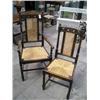 Image 1 : A set of six Carolean style carved oak dining chairs....