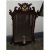 Image 1 : A George III style mahogany wall mirror, H 88cms W 51cms...