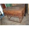 Image 1 : A 19th century elm dough bin converted to a cupboard, H 86.5cms W 127cms...