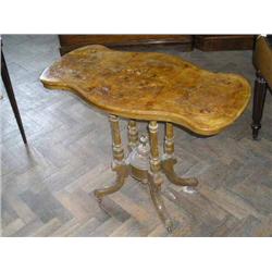 A Victorian walnut centre table, L 91.5cms D 51cms...
