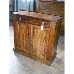 A Victorian mahogany chiffonier fitted drawer and cupboard, H 88cms W 89cms...