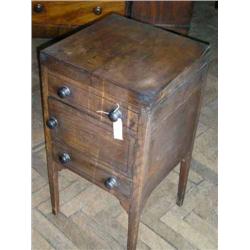 A 19th century mahogany enclosed washstand, H 81cms W 42.5cms...