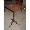 Image 1 : A 19th century oak and mahogany occasional table on pillar and tripod base, H 69.5cms W 35.5cms...