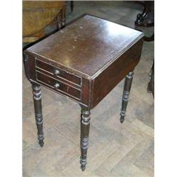 A Victorian mahogany pembroke work table, H 74cms W 58cms...