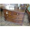 Image 1 : A 19th century mahogany bow-fronted chest of drawers, H 78cms W 107cms...