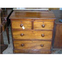 A Victorian mahogany chest of drawers, H 88.5cms W 89cms...