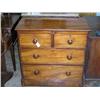 Image 1 : A Victorian mahogany chest of drawers, H 88.5cms W 89cms...