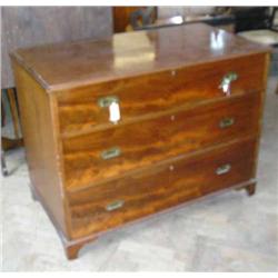 A mahogany chest of drawers, H 92.5cms W 120.5cms...
