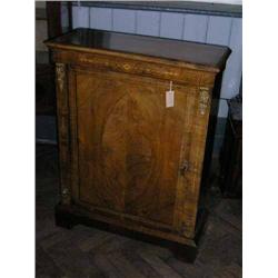 A Victorian inlaid walnut pier cabinet (formerly glazed), H 102cms W 77cms...