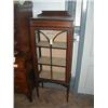Image 1 : An Edwardian inlaid and glazed mahogany display cabinet, H 149cms W 59cms...
