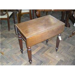 A Victorian mahogany pembroke table, W 75cms D 44.5cms...