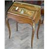 Image 1 : A rosewood bureau de dame with Vernis Martin style panel and ormolu mounts, H 93.5cms W 72cms...