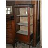 Image 1 : An Edwardian mahogany bow-fronted glazed display cabinet, H 174cms W 71.5cms...