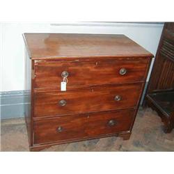 A Victorian mahogany chest, H 91cms W 96.5cms...