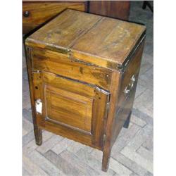 A George III Colonial padouk enclosed washstand, H 80cms W 51cms...