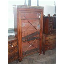 A 19th century glazed mahogany bookcase, H 188.5cms W 101.5cms...