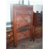 Image 1 : A 19th century glazed mahogany bookcase, H 188.5cms W 101.5cms...