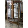 Image 1 : An Edwardian inlaid mahogany display cabinet enclosed by glazed doors, H 167.5cms W 90.5cms...