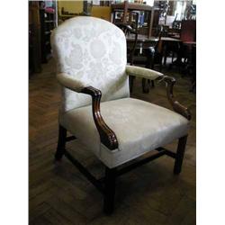 A mahogany 'Gainsborough' style armchair....