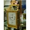 Image 1 : A French brass repeating carriage clock, H 19cms...