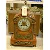 Image 1 : A 19th century French rouge marble mantel clock, H 39cms W 21.5cms...