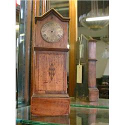 A 19th century miniature longcase clock by Bachelor, Harrogate, H 26cms...