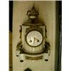 Image 1 : A 19th century French alabaster and ormolu clock, having eight-day movement striking on bell, H 2...