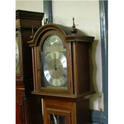 A reproduction mahogany longcase clock, H 190.5cms W 46cms...